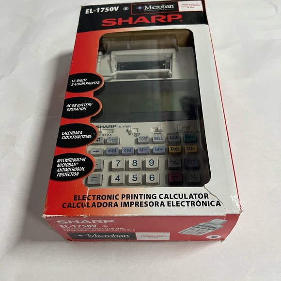NEW! SHARP Calculator w/receipt tape. - Picture 3 of 6